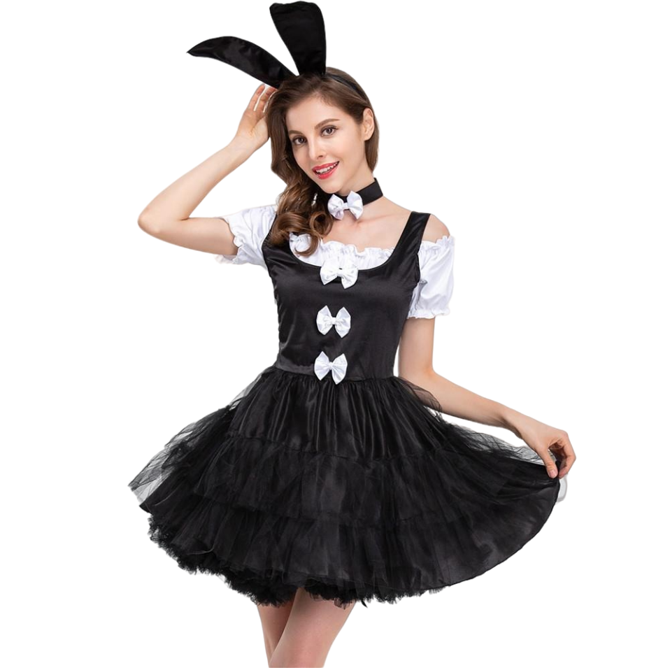 Womens Funny Bunny Costume Halloween Cosplay Role Play Dress  Bunny Dress